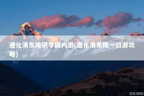 遵化清东陵研学国内游(遵化清东陵一日游攻略)